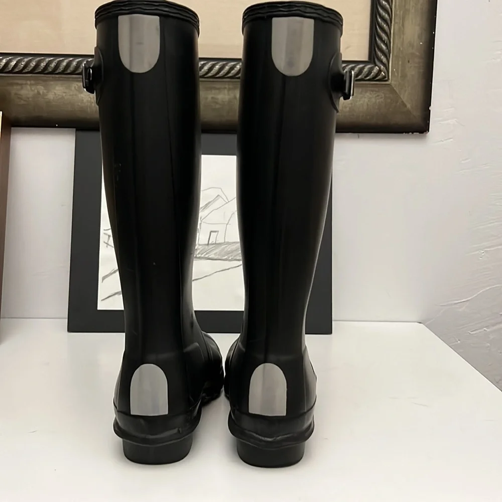 Hunter Original Kids' Classic Rain Boot Black Mate Little Kid/Big Kid) S… - Picture 7 of 16